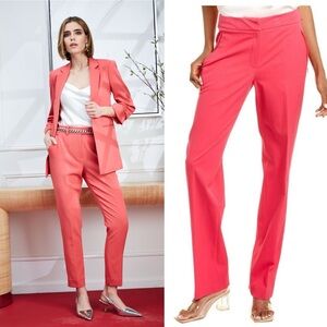 Elie Tahari Coral Slim Fit Pants Zip Pockets
